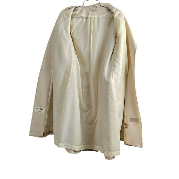 Jerold Jrs Vintage 60's Mod Double Breasted Lightweight Tan Trench Coat - Picture 5 of 8